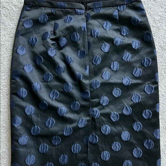 J.Crew Factory Polka Dot Jacquard Pencil Skirt in Blue. - Picture 4 of 6